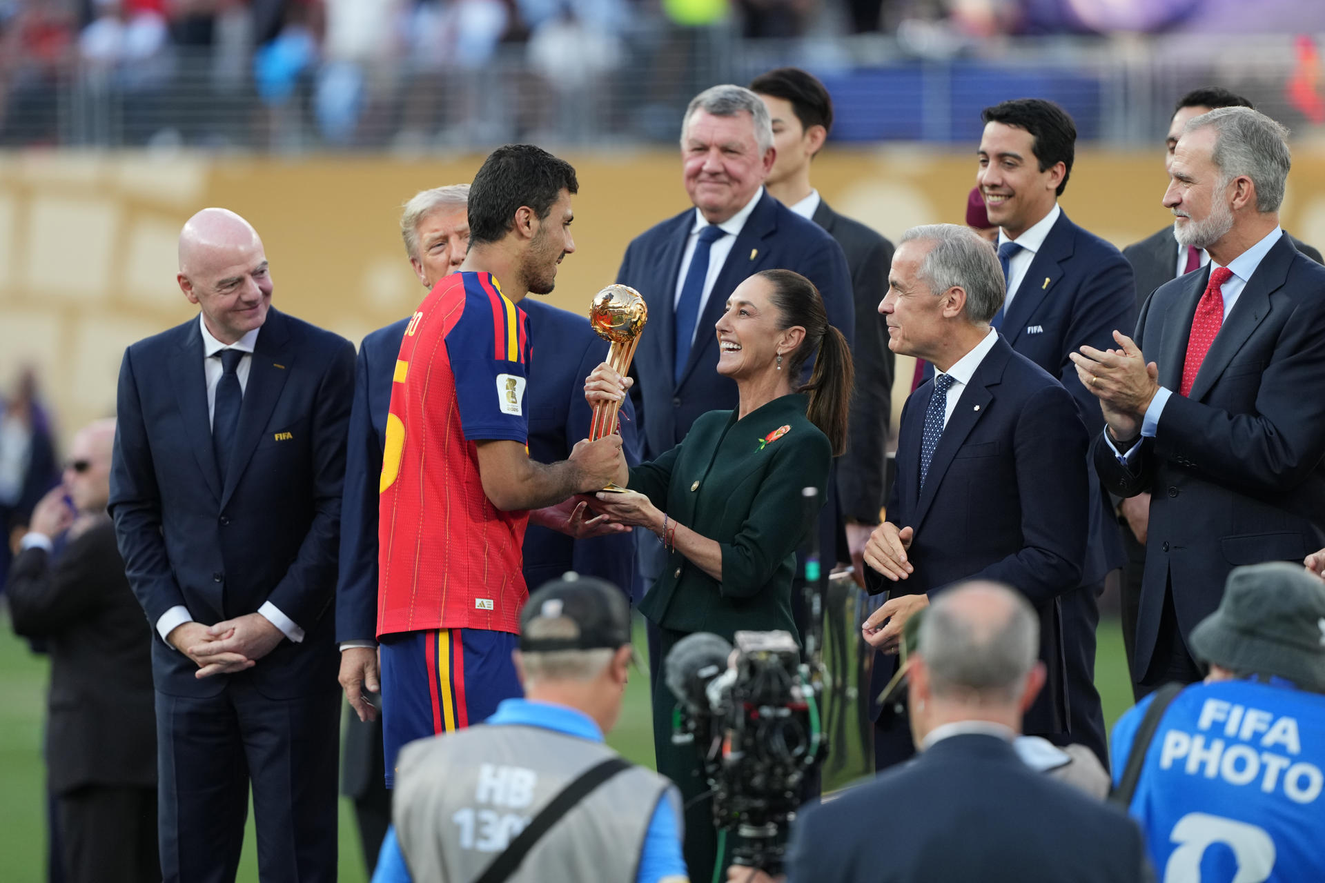 Sheinbaum felicita a España por conquistar el Mundial y a México por ser la «mejor sede»