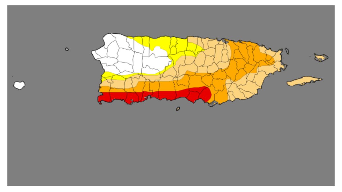 Sequía extrema alcanza el litoral sur de Puerto Rico
